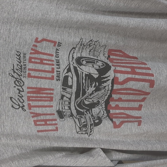 Vintage Levi's Men's Long Sleeve T Shirt Size Large Gray Speed Shop Graphic - Picture 2 of 12